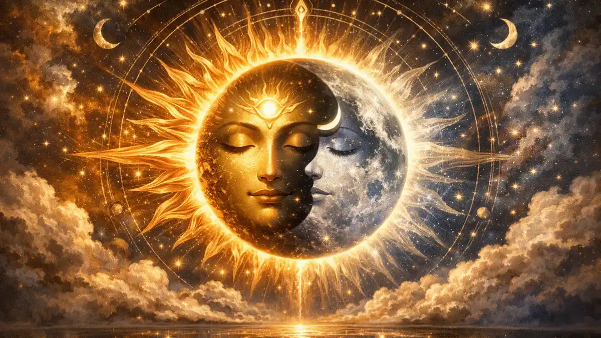 Eclipse solar en Leo 2026: significado y cambios 1 Sol y Luna alineados durante el eclipse total de Sol como símbolo de cierre de ciclo y nuevo comienzo