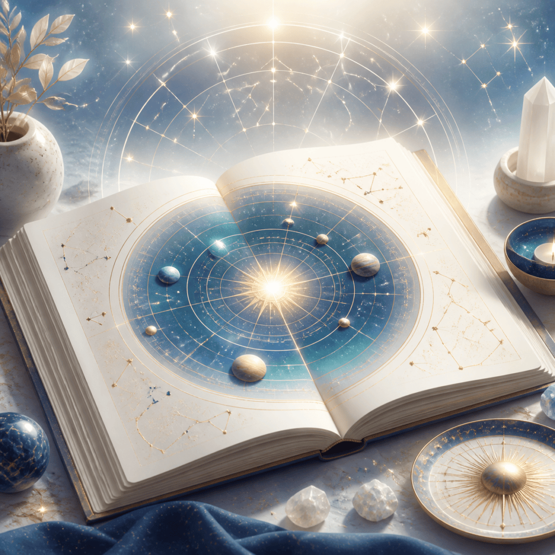 Carta natal gratis explicada con mapa astrológico luminoso